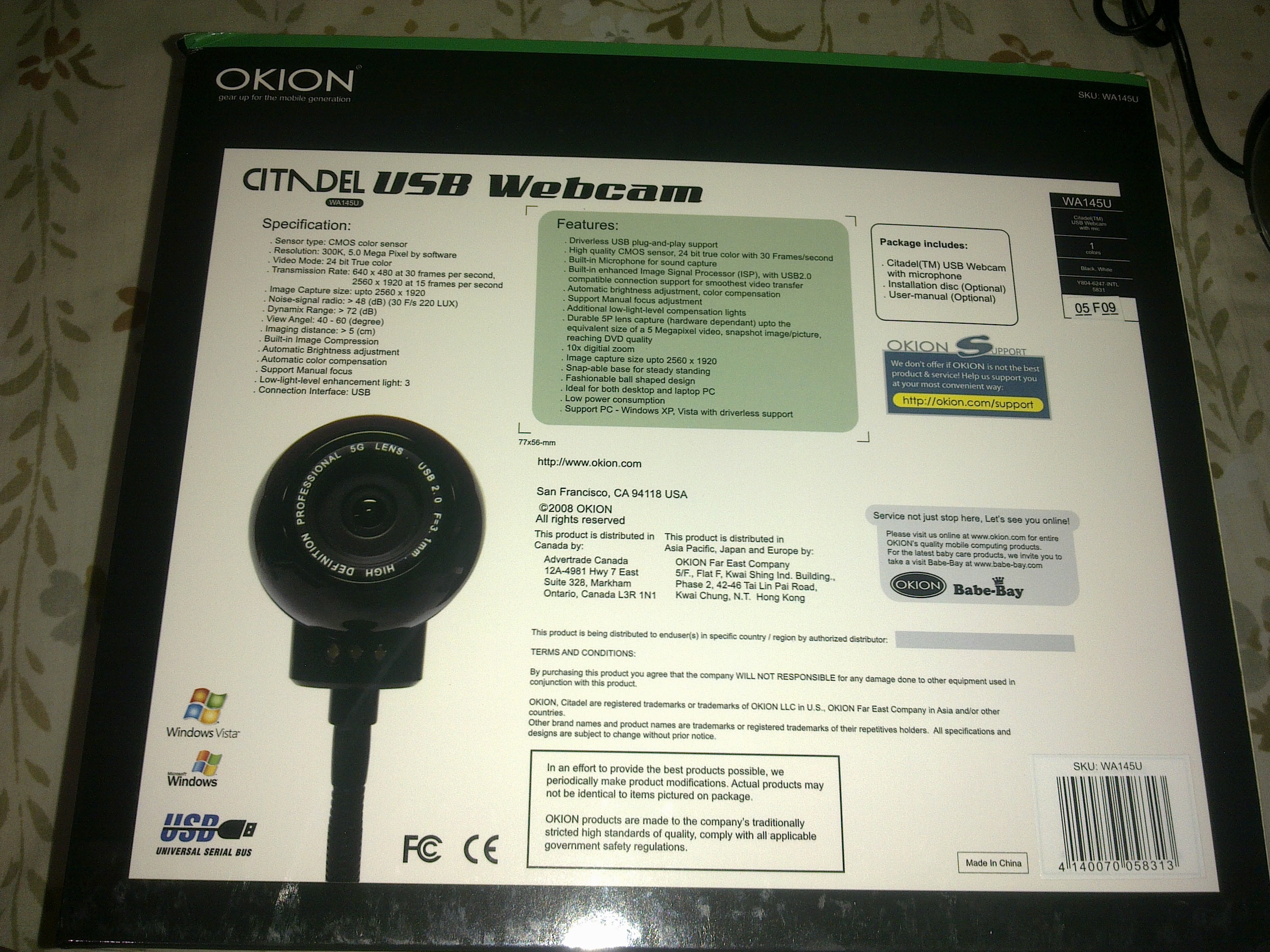 Okion 5 MP Webcam