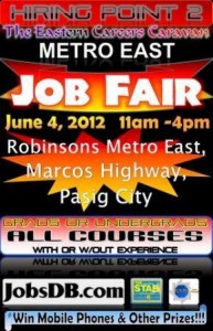 Job Fair Schedule 2012