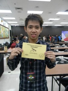 Wordcamp Philippines 2012 Certificate